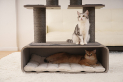 Relipet Premium Cat Tree RL2812V3 – 90x50x109cm Multi-Level Activity Center with 15cm Sisal Posts, Removable Pads & Faux Fur