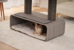 Relipet Premium Cat Tree RL2812V3 – 90x50x109cm Multi-Level Activity Center with 15cm Sisal Posts, Removable Pads & Faux Fur