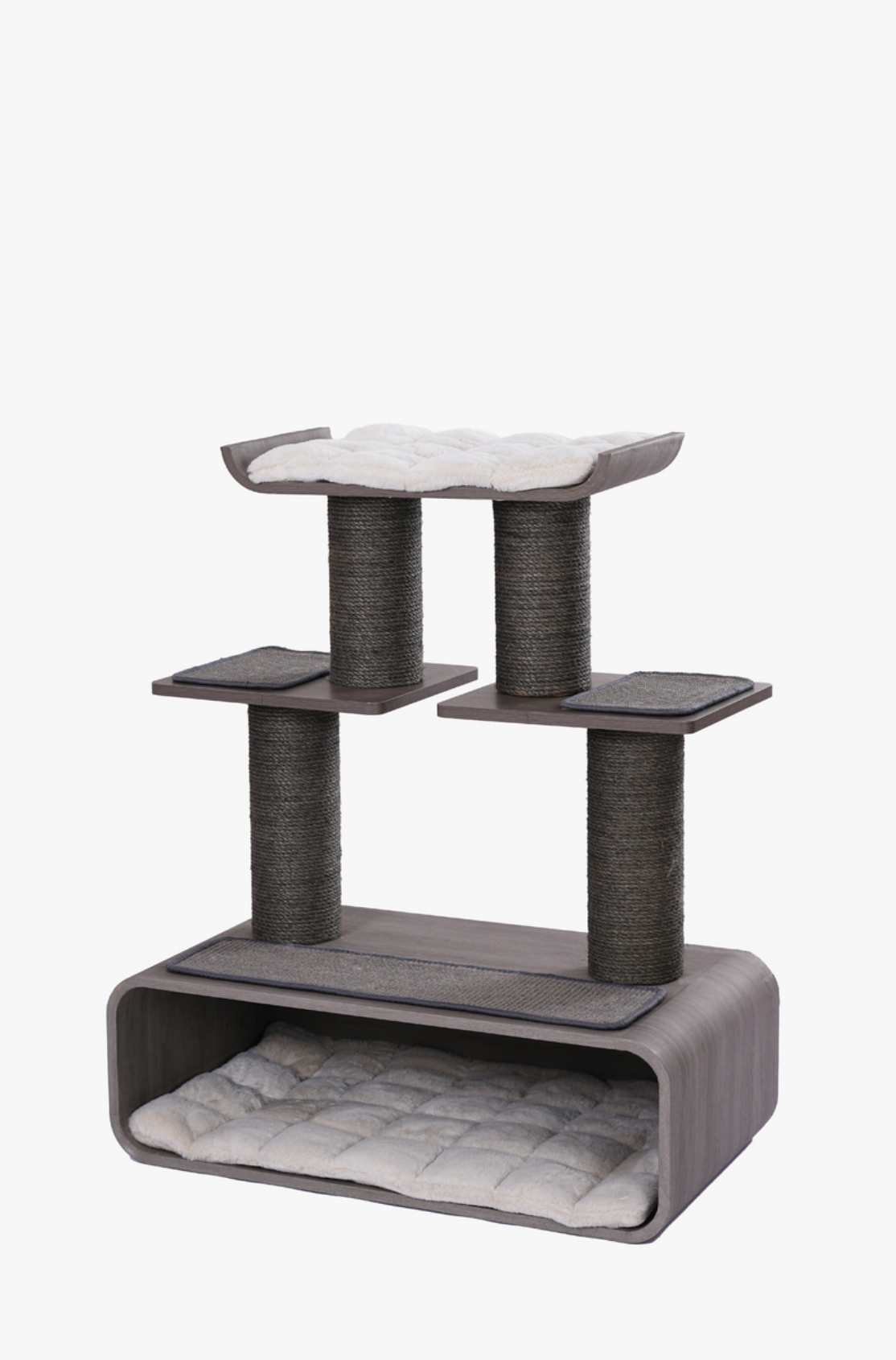 Relipet Premium Cat Tree RL2812V3 – 90x50x109cm Multi-Level Activity Center with 15cm Sisal Posts, Removable Pads & Faux Fur