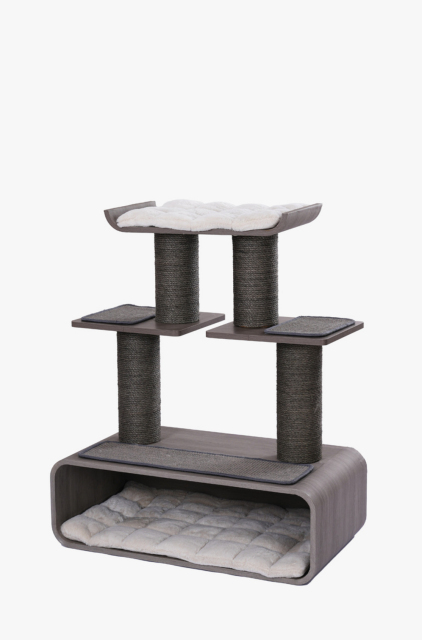 Relipet Premium Cat Tree RL2812V3 – 90x50x109cm Multi-Level Activity Center with 15cm Sisal Posts, Removable Pads & Faux Fur