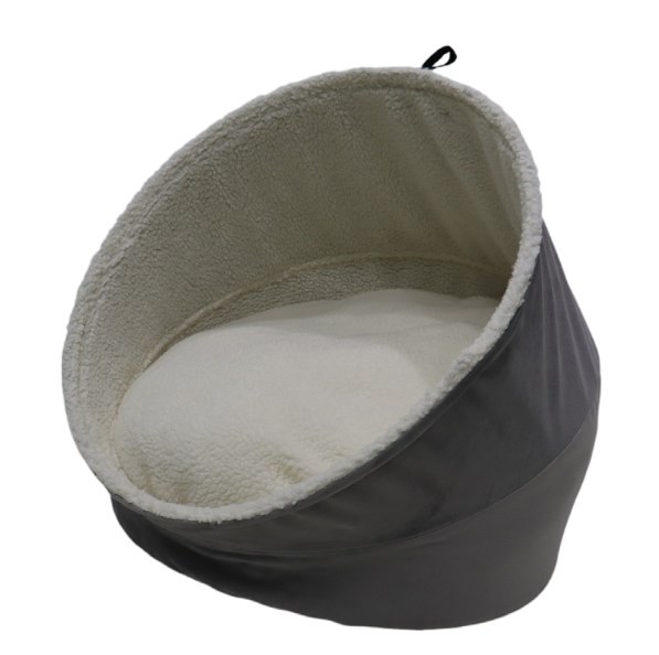 Relipet Wholesale 2-in-1 Foldable Pet Cave Bed | RL2378 Customizable Sherpa Fleece Cat & Small Dog Bed with Reversible Washable Cushion – Bulk Order Supplier