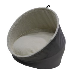 Relipet Wholesale 2-in-1 Foldable Pet Cave Bed | RL2378 Customizable Sherpa Fleece Cat & Small Dog Bed with Reversible Washable Cushion – Bulk Order Supplier