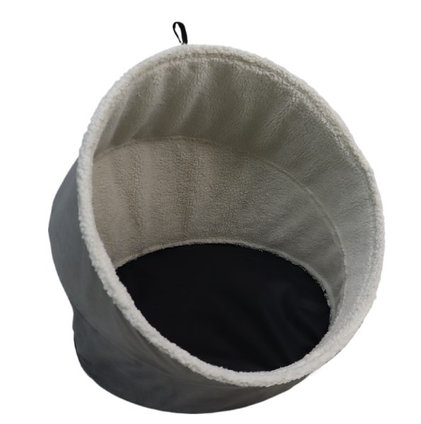 Relipet Wholesale 2-in-1 Foldable Pet Cave Bed | RL2378 Customizable Sherpa Fleece Cat & Small Dog Bed with Reversible Washable Cushion – Bulk Order Supplier