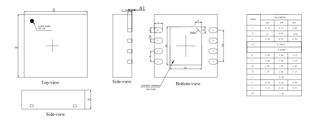 DFN3X3-8L,WanYing Chip Packaging & Testing Electronics Co., Ltd.,DFN3X3-8L