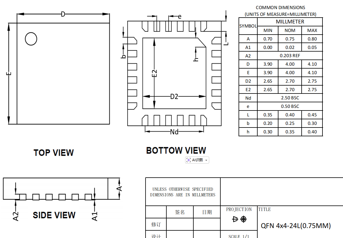 QFN3X3-24L,WanYing Chip Packaging & Testing Electronics Co., Ltd.,QFN3X3-24L