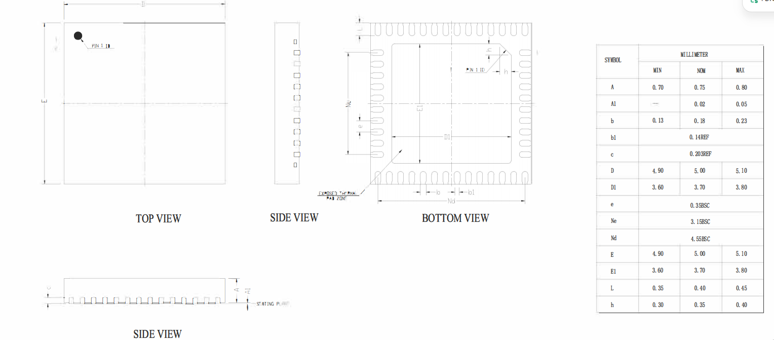 QFN5X5-48L,WanYing Chip Packaging & Testing Electronics Co., Ltd.,QFN5X5-48L