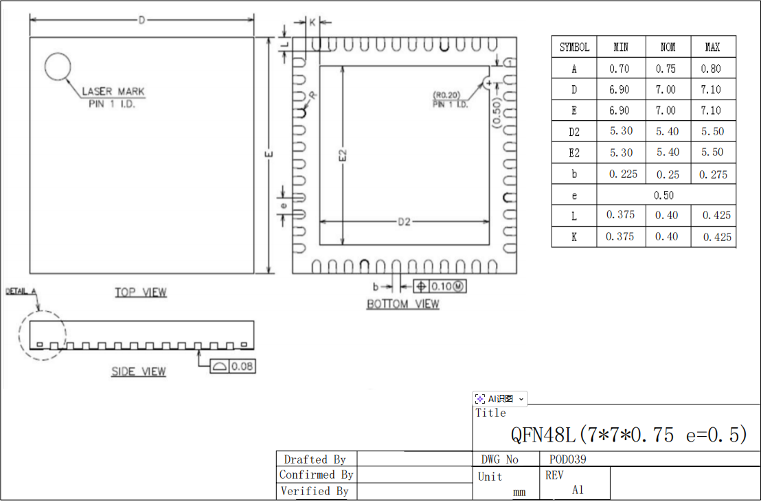 QFN7X7-48L,WanYing Chip Packaging & Testing Electronics Co., Ltd.,QFN6X6-56L