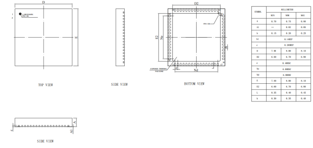 QFN8X8-64L,WanYing Chip Packaging & Testing Electronics Co., Ltd.,QFN8X8-64L