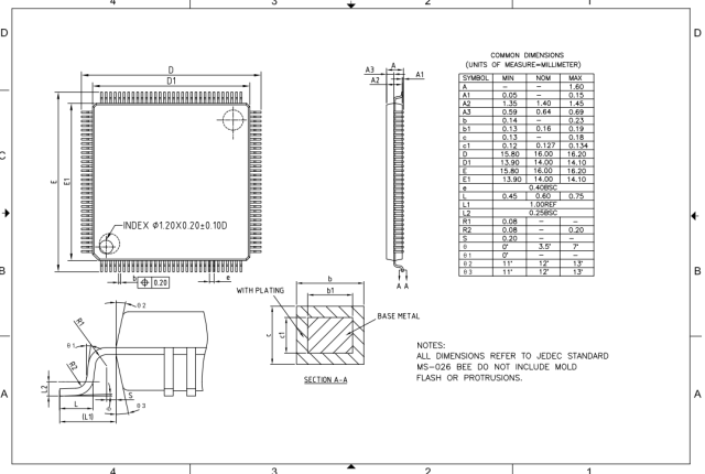 LQFP14X14-128L,WanYing Chip Packaging & Testing Electronics Co., Ltd.,LQFP14X14-128L