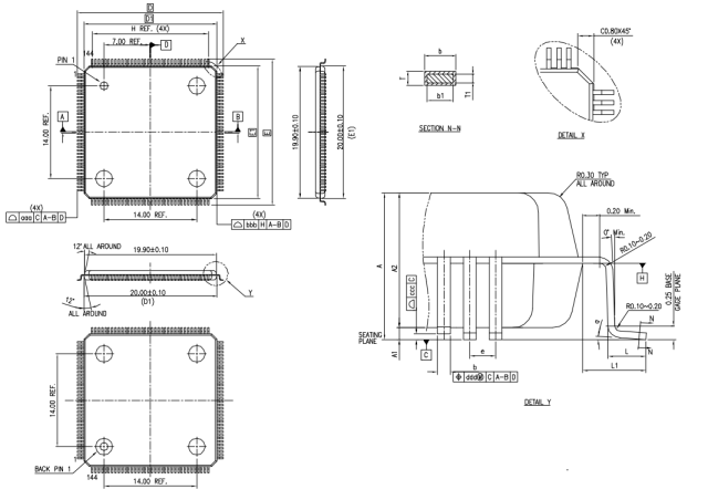 LQFP20X20-144L,WanYing Chip Packaging & Testing Electronics Co., Ltd.,LQFP20X20-144L