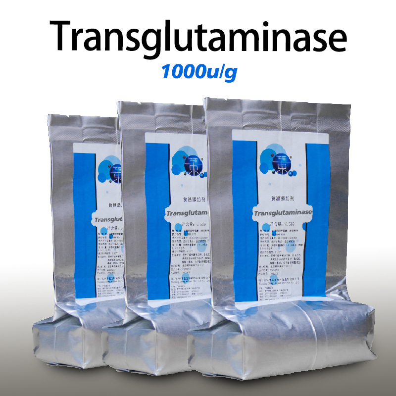 Transglutaminase 1000 U/g FSSC22000 MUI Koscher-Systemzertifizierung, kundenspezifische Enzymaktivitätsspezifikationen