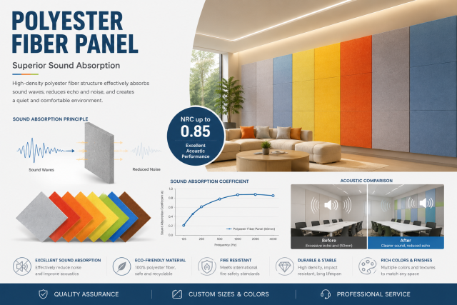 Eco-Friendly Polyester Fiber Acoustic Panels Versatile Sound Absorption for Modern Interiors,MY SHOP,AuraWall Fabric-Wrapped Panel