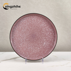 New Arrival Luxury Eco-Friendly Stoneware Dinnerware Sets with Pink Speckle Design for Home & Office Dining, Xingzhihe,New Arrival Luxury Eco-Friendly Stoneware Dinnerware Sets with Pink Speckle Design for Home & Office Dining