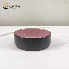 New Arrival Luxury Eco-Friendly Stoneware Dinnerware Sets with Pink Speckle Design for Home & Office Dining