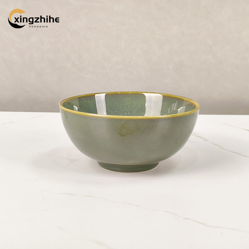 Green Modern Ceramic Stoneware 16-Piece Dinnerware Set with Eco-Friendly Reactive Glaze Dishwasher & Oven Safe for Home Use