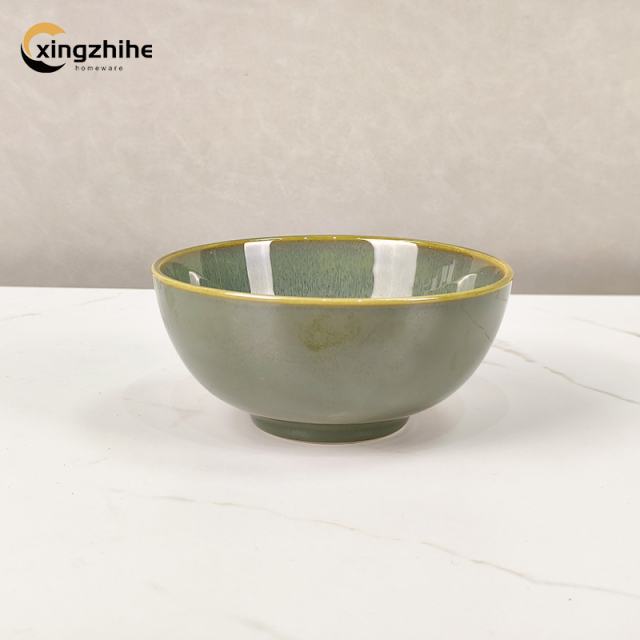 Green Modern Ceramic Stoneware 16-Piece Dinnerware Set with Eco-Friendly Reactive Glaze Dishwasher & Oven Safe for Home Use