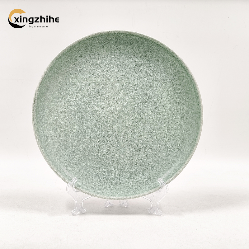 18/16/12/Piece Green Luxury Europe Stoneware Dinnerware Sets Custom Matte Glaze BPA Free Heat Resistant Dinner/Salad Plates Mugs