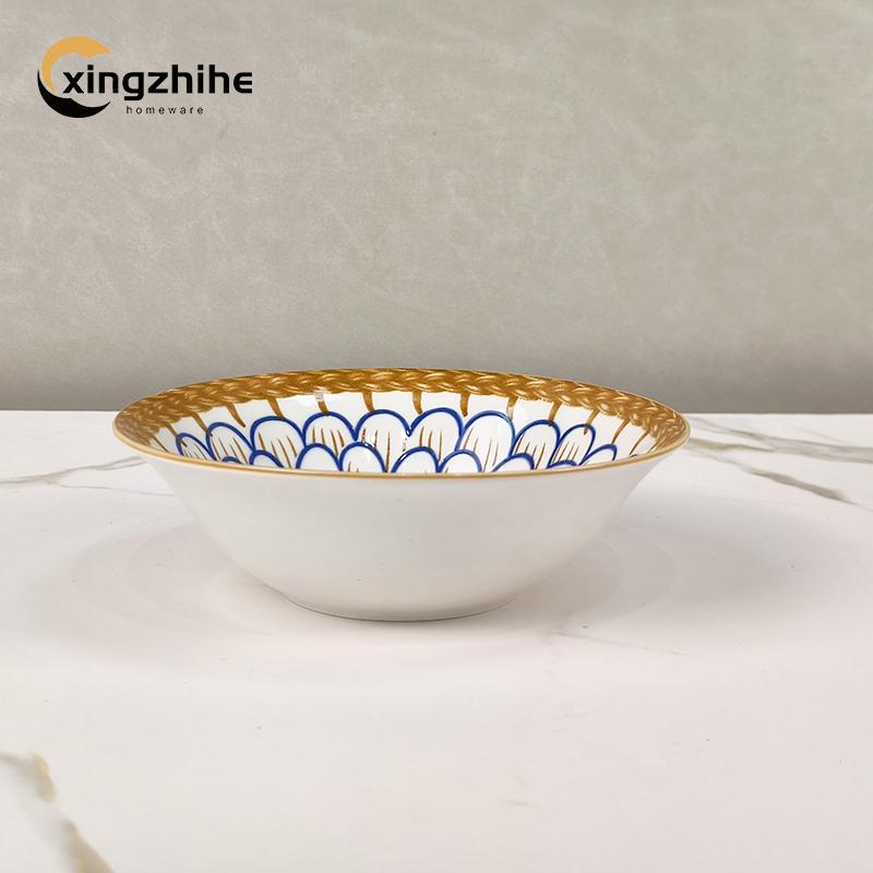 Hot Sales Japanese Ceramic Bowl Set Gift Box with Underglaze Color Hand-painted Tableware Dishwasher Microwave Safe Eco-Friendly