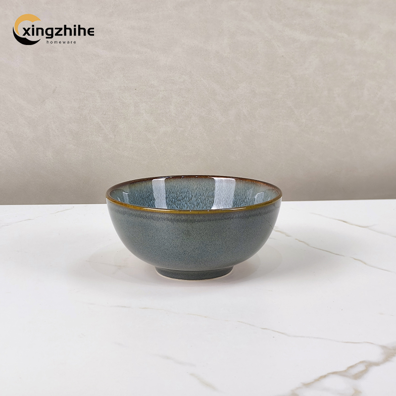 Blue Modern Ceramic Stoneware 16-Piece Dinnerware Set Eco-Friendly Reactive Glaze Microwave Freezer Safe for Food Use