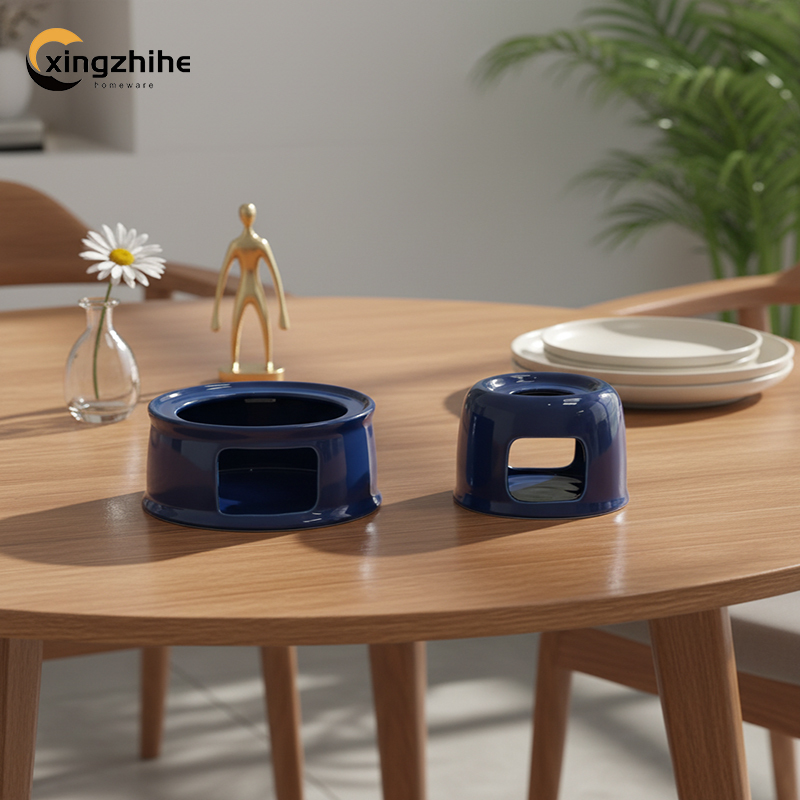 High Quality Vintage Turquoise Ceramic Candle Stand Oil Burner Eco-Friendly Dishwasher Safe Reusable Wax Warmer Tea Lamp