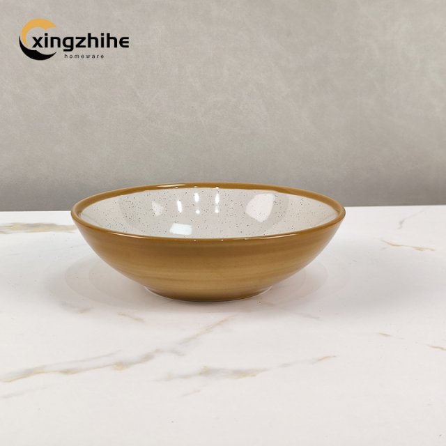 Luxury Stoneware Dinnerware Sets Nordic Western Matt Yellow Glazed Home Ceramic Tableware Cup Kit Dishwasher Safe Eco-Friendly