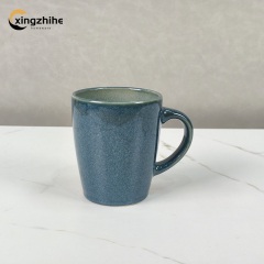 Blue Modern Ceramic Stoneware 16-Piece Dinnerware Set with Eco-Friendly Reactive Glaze Dishwasher & Oven Safe for Home Use