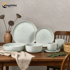 18/16/12-Piece European Design Stoneware Dinnerware Sets-Dishwasher Safe Eco-Friendly Durable Restaurant Quality Plates & Bowls