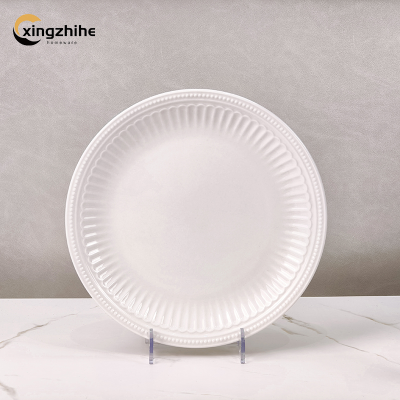 18/16/12/Piece Wholesale Price Custom Dinner & Salad Plates, Bowl, Mug  Subtle Vertical Ribbing, Matte Glaze