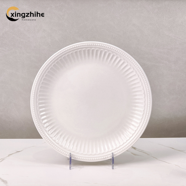 18/16/12/Piece Wholesale Price Custom Dinner & Salad Plates, Bowl, Mug  Subtle Vertical Ribbing, Matte Glaze