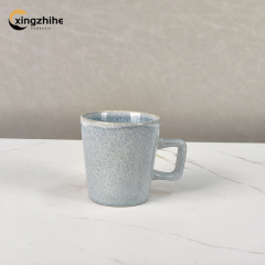 Wholesale Eco-Friendly Modern European Stoneware Dinnerware Set with Blue Reactive Finish Dishwasher & Microwave Safe