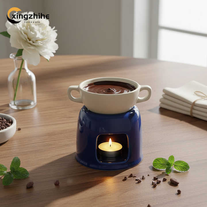 High Quality Vintage Turquoise Ceramic Candle Stand Oil Burner Eco-Friendly Dishwasher Safe Reusable Wax Warmer Tea Lamp