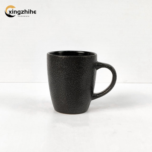 Aesthetic Black Customized Eco-Friendly Microwave Safe Round Bowl Plate Coffee Mug Hotel Ceramic Dinnerware Set