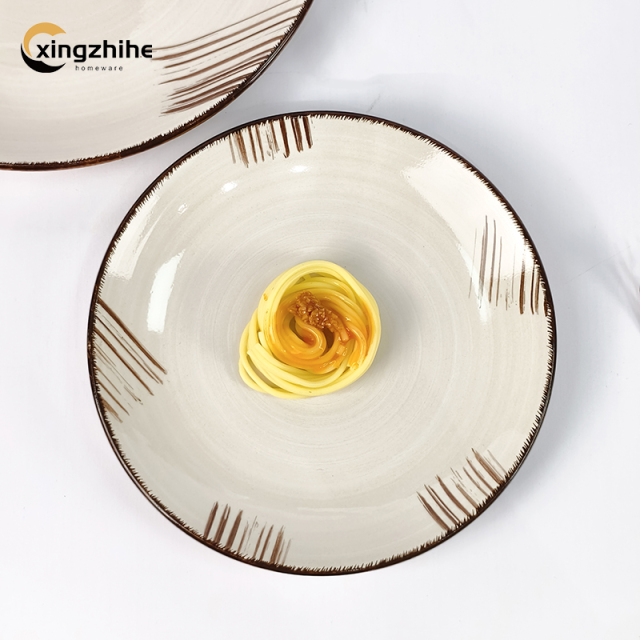 Luxury Nordic Style Gold Line Ceramic Dinnerware Service Set for Weddings Dishwasher & Microwave Safe Eco-Friendly