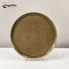 Ceramic Stoneware Dinnerware 16-Piece Dinner Plate Set with Eco-Friendly Reactive Glaze for Home Use