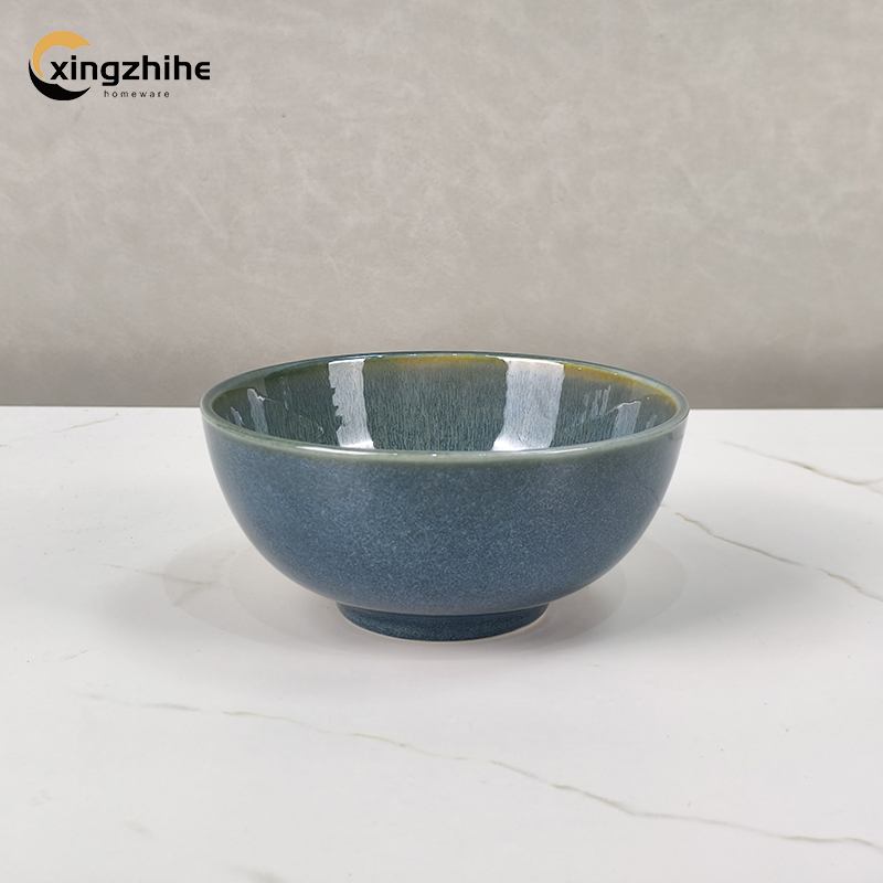 Blue Modern Ceramic Stoneware 16-Piece Dinnerware Set with Eco-Friendly Reactive Glaze Dishwasher & Oven Safe for Home Use
