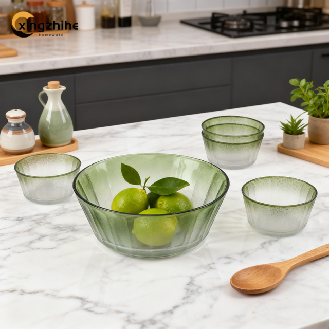 Sample Available Wholesale Modern Creative Eco-Friendly Customized Pasta Soup Rice Bowls Glass Party Wedding Gift Box Set