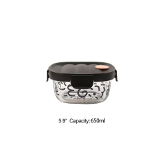 Modern Microwavable Party Kitchen Use Hermetic Glass Food Storage Container-Sample Available China Factory Price Wholesale