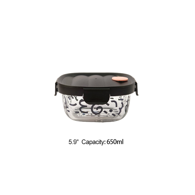 Modern Microwavable Party Kitchen Use Hermetic Glass Food Storage Container-Sample Available China Factory Price Wholesale