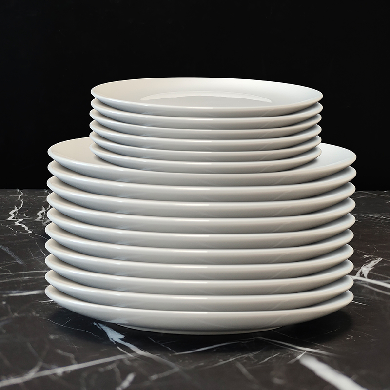 Factory Direct Wholesale White Porcelain Plate High Quality Ceramic Plate Custom Dinner Plate for Restaurant for Wedding