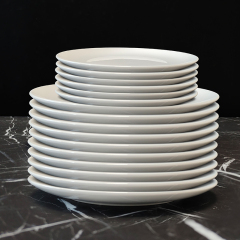 Factory Direct Wholesale White Porcelain Plate High Quality Ceramic Plate Custom Dinner Plate for Restaurant for Wedding