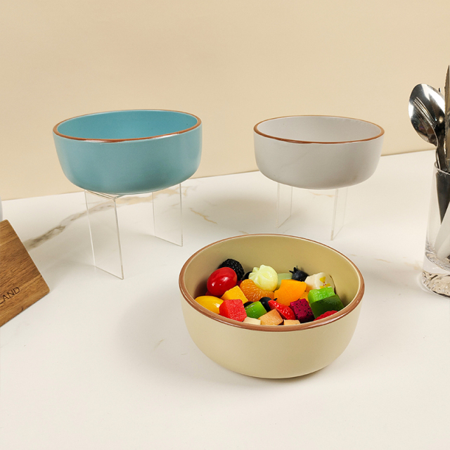 Sample Available Wholesale Modern Creative Ceramic Eco-Friendly Customized Soup & Rice Bowls 6" Wedding Business Gift Box Set