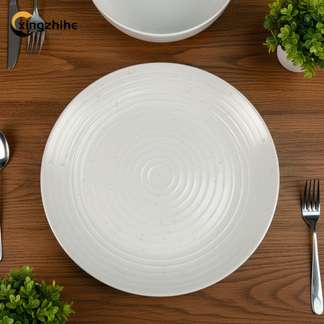 18/16/12 Pcs White Lipped Pearl Stoneware Tableware Set Digital Printing Dishwasher Safe Eco-Friendly Microwave Safe BPA Free