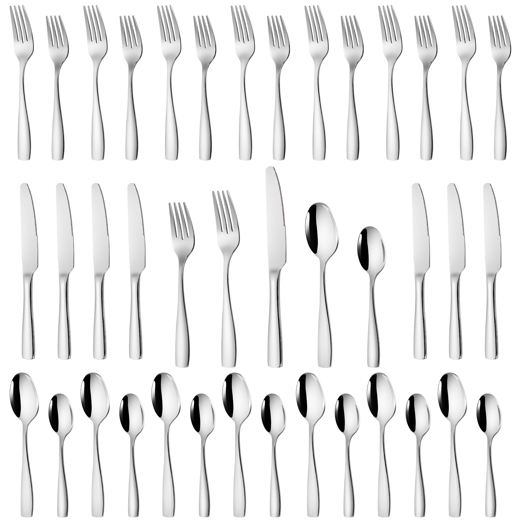 Modern Design Stainless Steel Flatware Set with Mirror Polish for Wedding Occasions-Home & Restaurant Tableware