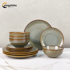 Ceramic Stoneware Dinnerware Set-Western Cuisine Steak Dinnerware Dishwasher Oven Safe Eco-Friendly Light Luxury Home Party Set