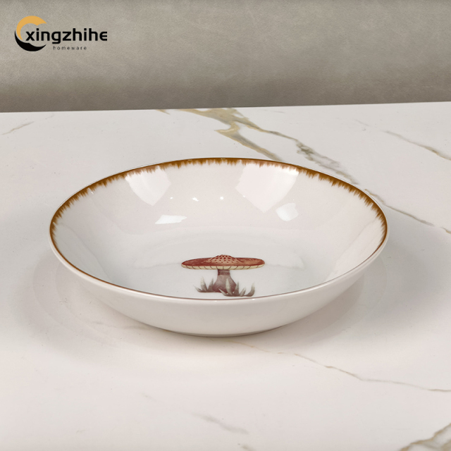 18/16/12/Piece Banquet Restaurant Wedding Ceramic Dinnerware Sets for Hotels Home Use 4-Person Stoneware Plates Dishwasher Safe