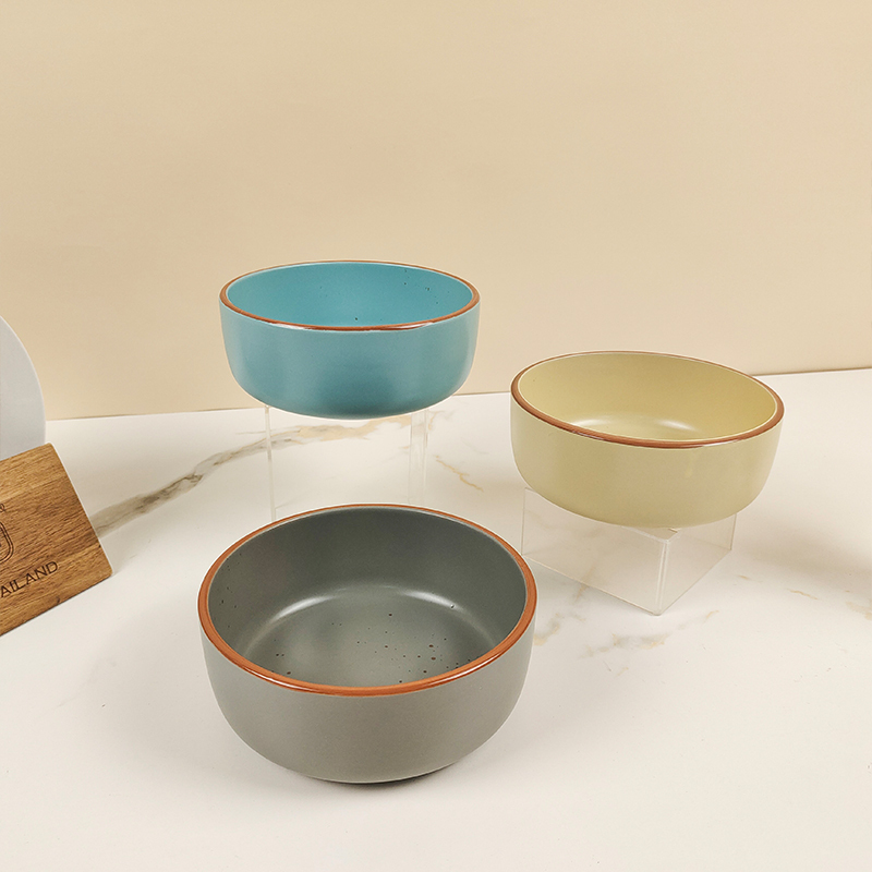 Sample Available Wholesale Modern Creative Ceramic Eco-Friendly Customized Soup & Rice Bowls 6" Wedding Business Gift Box Set