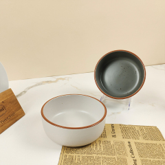 Sample Available Wholesale Modern Creative Ceramic Eco-Friendly Customized Soup & Rice Bowls 6" Wedding Business Gift Box Set