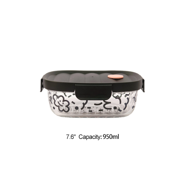 Modern Microwavable Party Kitchen Use Hermetic Glass Food Storage Container-Sample Available China Factory Price Wholesale