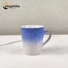 Luxury Kiln Altered Glaze Stoneware Dinnerware Sets Nordic Western Matt Blue Glazed Ceramic Cup Kit Dishwasher Safe