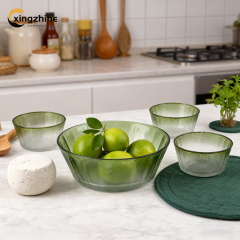 Sample Available Wholesale Modern Creative Eco-Friendly Customized Pasta Soup Rice Bowls Glass Party Wedding Gift Box Set